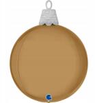 Grabo Fólia lufi, Díszgömb, barna, arany, pezsgő színű 4D, gömb, 53 cm