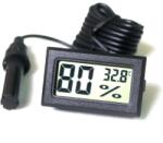 Dao Shop Termometru higrometru cu sonda DAO®, senzor 1 metru, baterii incluse - NEGRU (TPM-H)