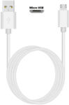 Dao Shop Cablu de incarcare date MicroUSB DAO, fast-charge 2A, 1 metru, alb (micro.MIV)