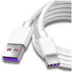 Dao Shop Cablu date / incarcare rapida 5A, DAO®, SuperCharge 55W - 40W - 22.5W pentru Huawei, compatibil Samsung, Xiaomi, Oppo, OnePlus, PREMIUM, USB la USB-C, Type C, 1m, alb (5A.mov)