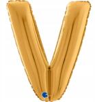 Grabo Fólia lufi, V betű, 66 cm, Arany