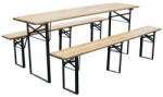 Strend Pro Dortmund Max sörpad szett 220x70x75 cm barna TC802032
