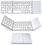 SpectrumPoint Tastatura pliabila SpectrumPoint®, Wireless, Bluetooth, Touchpad incorporat cu 2 click-uri, compatibila cu Windows, Android, iOS, Smart TV, Argintiu (SP-024)