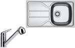 Franke - Set de bucătărie N97, chiuvetă de inox FLN 611-78/44 și baterie FC 9547.031, crom 101.0731. 375 (101.0731.375)