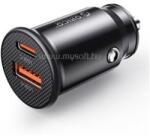 ORICO autós töltő - PM-30-1A1C-BK (Szivargyújtós, USB-C 30W+USB-A 27W, fekete) (ORICO-PM-30-1A1C-BK-EP) (ORICO-PM-30-1A1C-BK-EP)