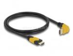 Delock 86988 1m High Speed HDMI 48Gbps apa egyenes - apa 90°-ban felfelé hajlított kábel (DL86988) (DL86988)