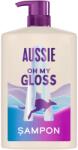 Aussie Oh My Gloss sampon, mélyen hidratálja a száraz és fénytelen hajat, ausztrál fehér eperrel, szulfátmentes, azonnal fényesebb hajért, vegán és állatkísérlet-mentes, 1000 ml