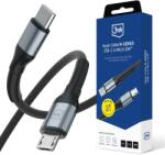 3mk Protection Hyper Cable N-SERIES USB 2.0 Type C - Micro USB Átalakító Fekete 1m (5903108739214)