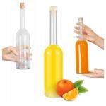 Bimberek FENICE 500 ml-es üveg dugóval, italokhoz, átlátszó, 31x7cm (ZES001710)