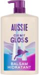Aussie Oh My Gloss hidratáló balzsam, puhítja és simítja a száraz és fakó hajat, ausztrál makadámiadió-olajjal, vegán és állatkísérlet-mentes, 1000 ml