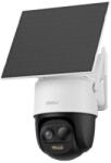 Dahua Camera supraveghere exterior WiFi dual band PT cu panou solar IMOU Cell PT 3C IPC-B7CP-5B0S1/FSP14, 5 MP, 2.8 mm, 2.4 - 5 GHz, detectie 25 m, sirena, acumulator 5000 mAh, microfon si difuzor, auto-tra