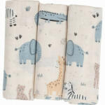 Bubaba Set 3 scutece terta, Bubaba, Din bumbac, 80x80 cm, Beige Safari (87806)