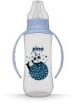 Pine Natura klasszikus cumisüveg fogantyúval 6-18 hó kék 270 ml
