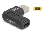 Delock Laptop töltőkábel adapter USB Type-C anya - Lenovo 11, 0 x 4, 5 mm apa 90 fokban hajlított