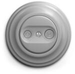 Kliklap - Ретро абонатна розетка TV+R (проходна) със сива рамка (KA0052I)