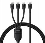 Baseus Cablu de date Baseus Flash Series 3-in-1, USB-C - 2 x USB-C + 1 x Lightning, 1.5 m, Black (P10377502111-00)