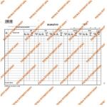  C. 60-5 Formularul A4 5 zile orizontal "Foaie de prezență fără foaie (C.60-5)