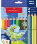 Faber-Castell Динозавър 18+6 шестоъгълни цветни моливи FC111222 (FC111222)