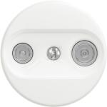 Kliklap - Ретро абонатна розетка TV+R (крайна) без рамка, снежнобяла (KA0154)
