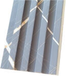 Lamella, márvány hatású, WPC, 280x15 cm - Szürke és Arany (MR-50155LY)