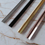  Sarokprofil, negatív, 5 mm-es falpanelhez, 3000 mm - Rosegold (MR-59922)