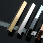  L sarokprofil, rozsdamentes acél, 10x10x3050 mm, szálcsiszolt - Rosegold - #FFD500 - Arany (MR-59020)