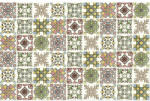  Öntapadós fólia, vintage mintával, 0.6 x 10 m - Zöld - Zöld (MR-52110)