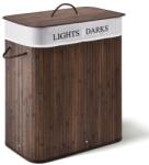 Juskys Bambusz szennyestartó100 L 2 rekesszel barna zsákkal (300344)