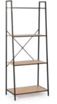 Bizzotto Етажерка Haldor черно-натурална 4 рафта 60, 5x150H cm (0730997)