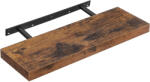 Brius Raft de perete suspendat plutitor, MDF, sistem montare inclus, 60x20x4cm, vintage maro (EZ-LWS26BX) Raft
