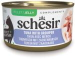 Schesir 12x70g Schesir Complements tonhal & fűrészes sügér aszpikban étrend-kiegészítő macskáknak