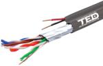 TED Electric Cablu FTP Cat. 5e Cupru 4x2x0.5mm + 2x0.75mm alimentare, rola 305m, TED Wire Expert TED002389 (A0115384)