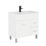 Leziter Neo 80 dulap de baie inferior cu chiuvetă alb-alb (NEO80AFF)