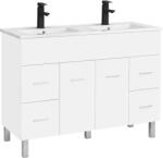 Leziter Neo 120 dulap de baie inferior cu chiuvetă alb-alb (NEO120AFF)