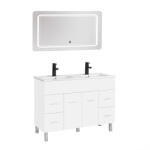 Leziter Neo Vision 120 mobilier de baie complet alb-alb (NEOVIS120FF)