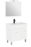 Leziter Neo Prime 80 mobilier de baie complet alb-alb (NEOPR80FF)