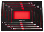 KROFTOOLS T-szárú dugókulcs készlet, extra hosszú (400 mm), 8 részes, 6-19 mm, szivacs tálca (8607) (K-8607)