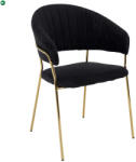 Design étkezőszék, fekete Velvet szövet/gold króm arany, DASMIN TYP 1