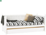  Ágy pótággyal, tűnyalábos fenyőfa, fehér, 90x200, GLAMIS