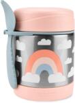 Skip Hop Spark Style rozsdamentes acél ételtároló termosz evőeszközzel 325ml Szivárvány