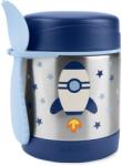 Skip Hop Spark Style rozsdamentes acél ételtároló termosz evőeszközzel 325ml Rakéta