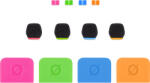 RØDE RØDE COLORS3 színjelölő szett Wireless szériához és Lavalier II mikrofonhoz, 4db (COLORS3)