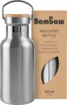 Bambaw Rozsdamentes acél hőszigetelt ivópalack, 350 ml - Natural Steel