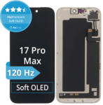 Apple Ecran Soft OLED 120Hz pentru iPhone 17 Pro Max, Sticlă tactilă cu ramă, DIAGNOSTIC