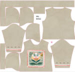 Takoy Panou cu croială 2XL hanorac damă din french terry funcțional model Flower Saliva