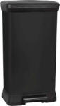 Keter Pedálos szemetes, fémhatású, 50 l, CURVER, fekete (UCPE50F) - officepantry