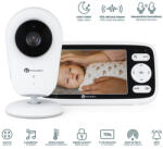 Petite&Mars Video monitor, PetiteMars, Nano 4.0, Ecran HD, Zoom digital 3-, Raza de actiune 300m, Suport pentru pana la 4 camere, Comunicare bidirectionala, 8 melodii, Alb (680055) Aparat supraveghere bebelus