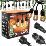 BERGE Kerti fényfüzér 15m+16x Led izzó 1W Kültéri vízálló (38881+16x38904)
