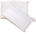 KidsDecor Set protectii patut alb cu dantela, din bumbac 63x127 cm