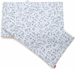 KidsDecor Set protectii patut baby bear albastru, din bumbac 50x100 cm